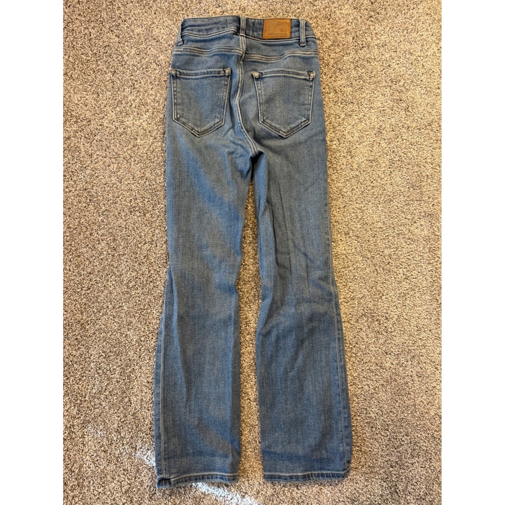 BKE Jeans Womens 23x28 Blue Billie High Rise Cropped Straight Distressed Denim - Picture 2 of 10